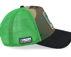 Hunter X Hunter Gon Green/Camouflage/Black A-Frame Trucker - Capslab