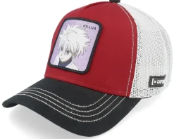 Hunter X Hunter Killua Burgundy/White/Black Trucker - Capslab