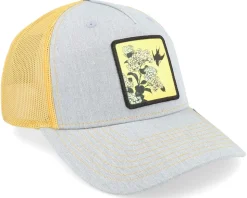 Hydrangea And Swallow Heather Grey/Gold Trucker - Public Domain