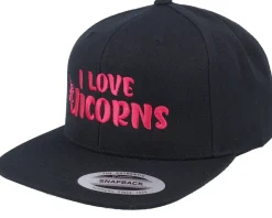 I Love Unicorns Black Snapback - Unicorns