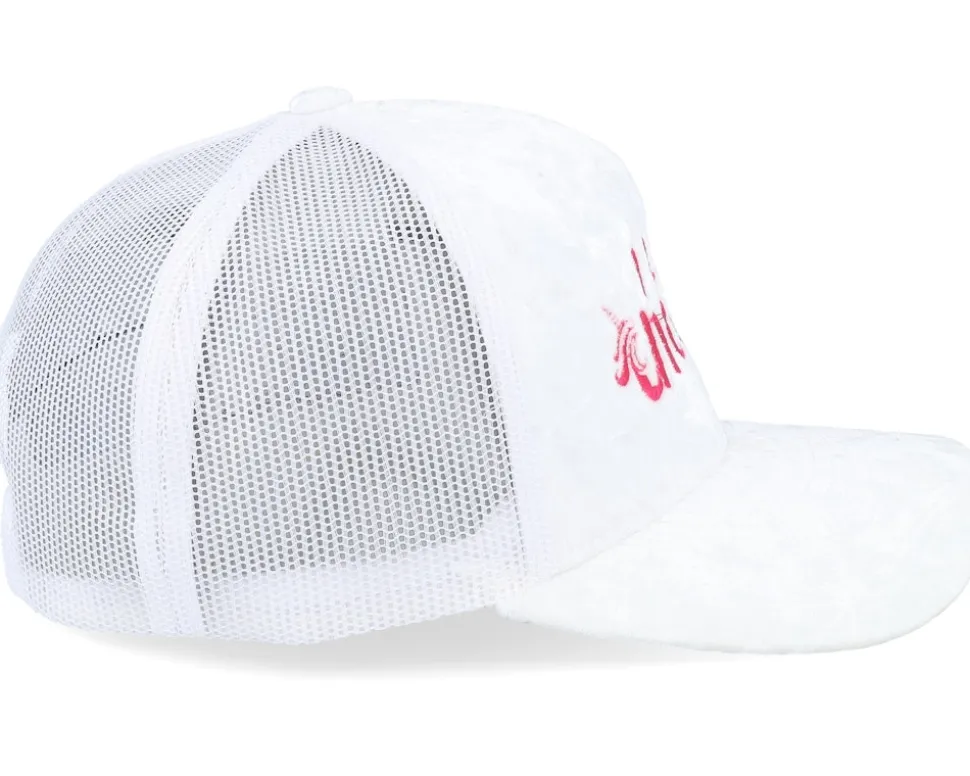 I Love Unicorns Velvet White/White A-frame Trucker - Unicorns