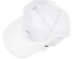 Ice Hockey In Action Patch Velvet White A-Frame Trucker - Calza Pennello