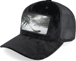 Ice Hockey Player Patch Velvet Black A.frame Trucker - Calza Pennello