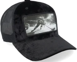 Ice Hockey Player Patch Velvet Black A.frame Trucker - Calza Pennello