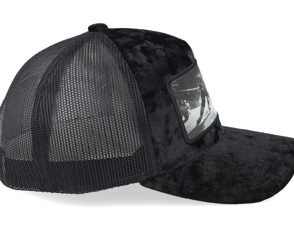 Ice Hockey Player Patch Velvet Black A.frame Trucker - Calza Pennello