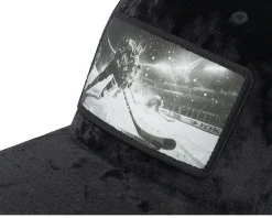 Ice Hockey Player Patch Velvet Black A.frame Trucker - Calza Pennello