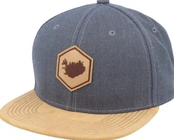 Iceland Map Patch Dark Heather Grey/Suede Snapback - Iconic