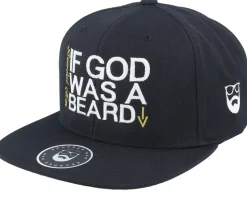 If God Black/White Snapback - Bearded Man