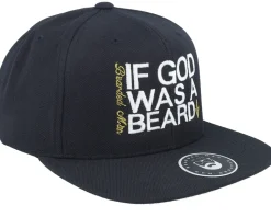 If God Black/White Snapback - Bearded Man