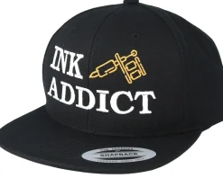 Ink Addict Black Snapback - Tattoo Collective
