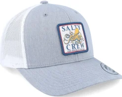 Ink Slinger Retro Heather Grey/White Trucker - Salty Crew