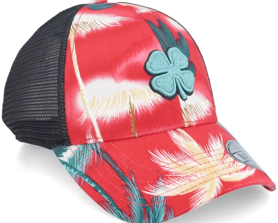 Island Luck 23 Tropical/Black/Teal Trucker - Black Clover