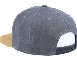 Italy Map Patch Dark Heather Grey/Suede Snapback - Iconic