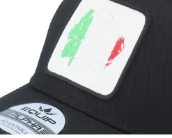 Italy Ripped Flag Patch Pizza Black Trucker - Iconic