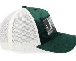 Italy Street And Classic Car Velvet Green/Ivory A-Frame Trucker - Calza Pennello