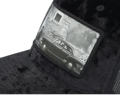 Italy Street And Classic Car Velvet Black A-Frame Trucker - Calza Pennello