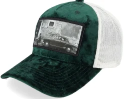 Italy Street And Classic Car Velvet Black A-Frame Trucker - Calza Pennello