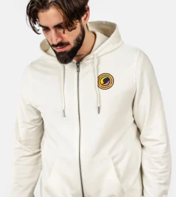 Ivory Brown/Black Zip Hoodie - Hatstore