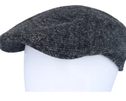 Ivy Cap Jersey Black/Charcoal Flat Cap - Stetson