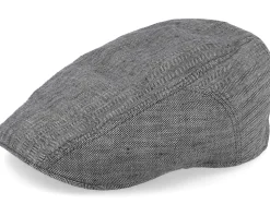 Ivy Cap Linen Fishgrat Grey Flat Cap - Stetson