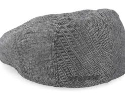 Ivy Cap Linen Fishgrat Grey Flat Cap - Stetson