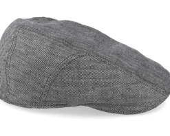 Ivy Cap Linen Fishgrat Grey Flat Cap - Stetson