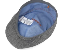 Ivy Cap Linen Fishgrat Grey Flat Cap - Stetson