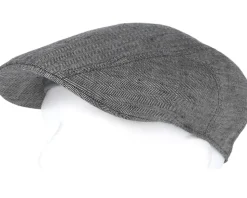 Ivy Cap Linen Fishgrat Grey Flat Cap - Stetson