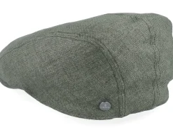 Ivy Cap Linen Olive Flat Cap - Lierys