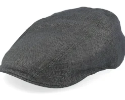 Ivy Cap Linen Olive Herringbone Flat Cap - Stetson