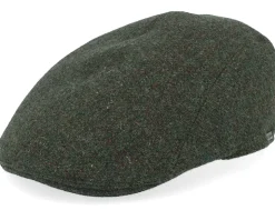 Ivy Modern Cap Olive Melange Flat Cap - Wigéns