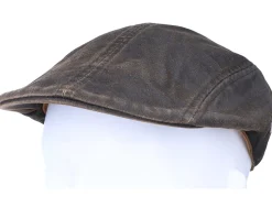 Jacky 100% Cotton Dark Brown Flat Cap - MJM Hats