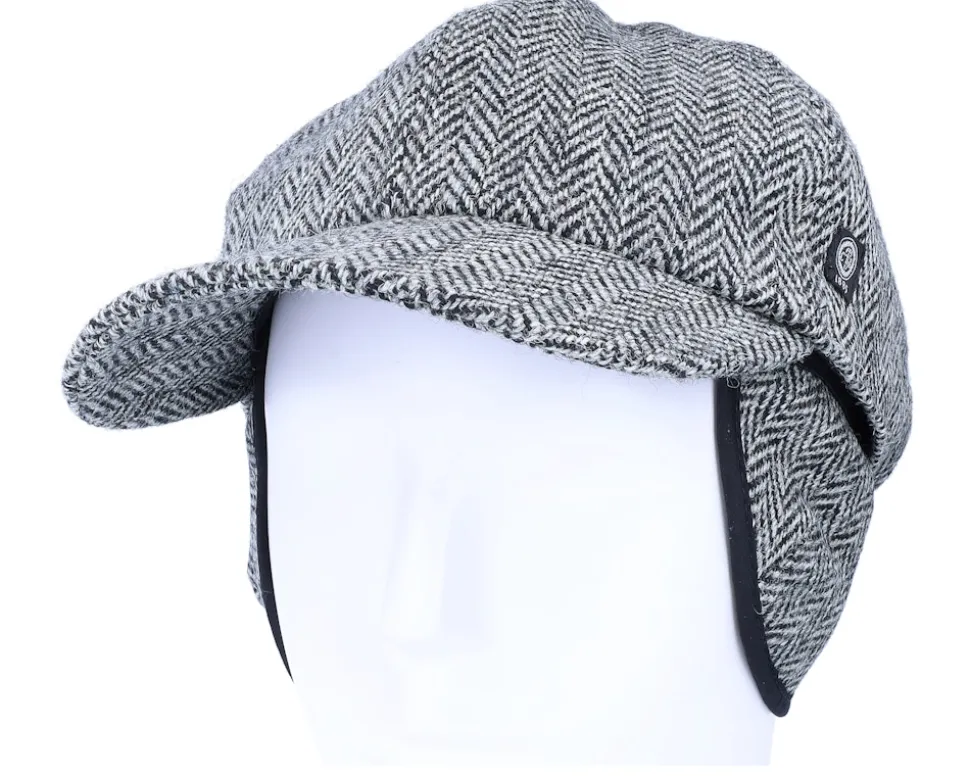 James Harris Tweed Black Ear Flap - CTH Ericson