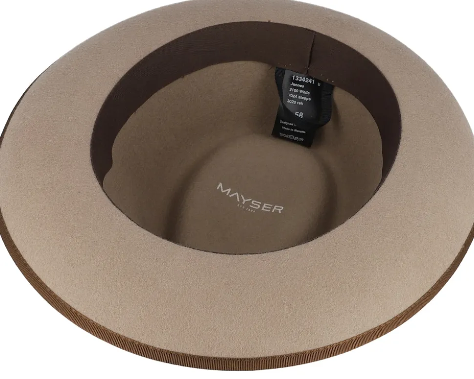 Jannes Wool Step/Brown Fedora - Mayser