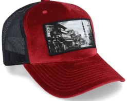 Japan Red/Black Velvet Trucker - Public Domain