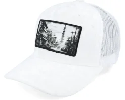 Japan White/White Velvet Trucker - Public Domain