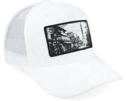 Japan White/White Velvet Trucker - Public Domain