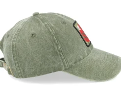 Japanese Dragon Vintage Denim Olive Dad Cap - Yapan