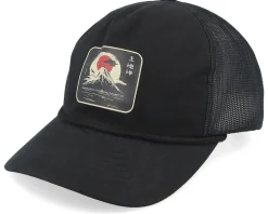 Japanese Mountain Print 939 Bachelor Black Trucker - Iconic