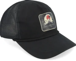 Japanese Mountain Print 939 Bachelor Black Trucker - Iconic