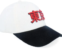 Japanese Symbol Tokyo 3d Corduroy White/Black Dad Cap - Iconic