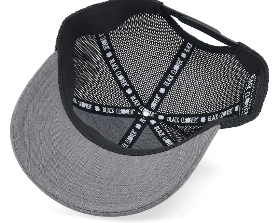 Jaxton Charcoal W Black Mesh W Patch Trucker - Black Clover