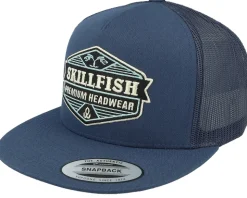 Jetstream Logo Classic Navy A-frame Trucker - Skillfish