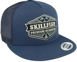 Jetstream Logo Classic Navy A-frame Trucker - Skillfish