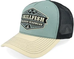 Jetstream Logo Gun Metal Green/Black/Golden Stone Trucker - Skillfish