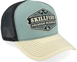 Jetstream Logo Gun Metal Green/Black/Golden Stone Trucker - Skillfish