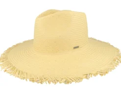 Jo Frayed Fedora Honey Straw Hat - Brixton