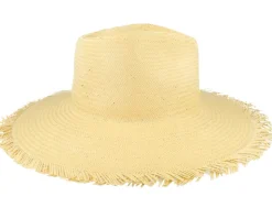 Jo Frayed Fedora Honey Straw Hat - Brixton