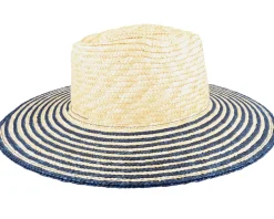 Joanna Festival Hat Honey/Joe Blue Straw Hat - Brixton