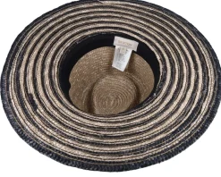 Joanna Festival Smoke Grey/Black Straw Hat - Brixton